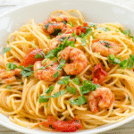 Het pasta med kräftstjärtar