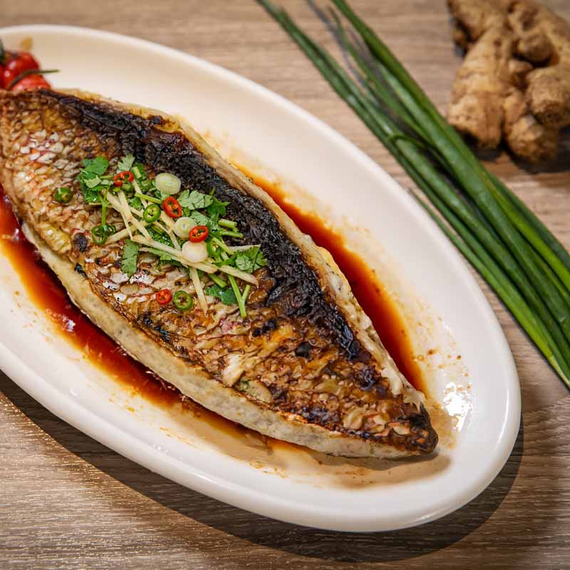Red snapper på asiatiskt vis.